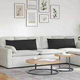Sofa Pillows 2 pcs Black 120 x 40 cm Fabric 42013814