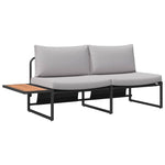 Garden Dining Set 3 pcs Light grey Steel 3335892