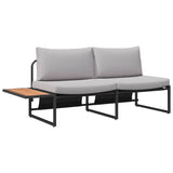 Garden Dining Set 3 pcs Light grey Steel 3335892