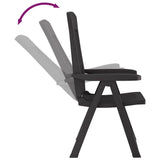 Reclining Folding Chairs 2 pcs Anthracite PP 364712