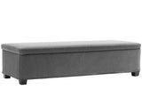 Storage Ottoman Bench, Corduroy Footstool with Removable Lid and Legs, 112cm Storage Chest Box for T3398P328265