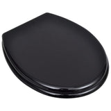 ZNTS Toilet Seats with Lids 2 pcs MDF Black 275908
