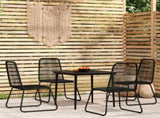 Garden Dining Set Black 3099096