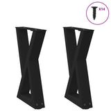 Coffee Table Legs 2 pcs Black 38x cm Steel 4012700