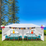 ZNTS 10'x20' Outdoor Party Tent with 6 Removable Sidewalls, Waterproof Canopy Patio Wedding Gazebo, White 40291651