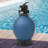 Pool Sand Filter with 6 Position Valve Blue 460 mm 91169