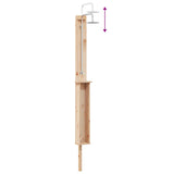 Outdoor Shower 246 cm Solid Pine Wood and Stainless Steel 886352