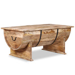 ZNTS Coffee Table Solid Mango Wood 88x50x40 cm 243977