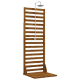 Outdoor Shower 205.5 cm Solid Acacia Wood and Stainless Steel 903118