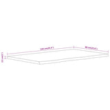 Bathroom Countertop 110x60x2.5 cm Rectangular Solid Wood Acacia 370263