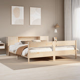 Bookcase Bed without Mattress 180x200 cm Super King Solid Wood Pine 3322939