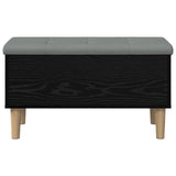 Storage Bench with Cushion Black Oak 82 x 42 x 46 cm 8017743