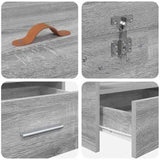 Bed Frame with Drawer Grey Sonoma 80 x 200 cm Engineered Wood 3335242