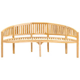Garden Bench Natural Teak Solid Teak Wood Large Durable 310495