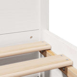 Bed Frame without Mattress White 135x190 cm Double Solid Wood Pine 3301798