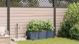 Garden Planter 3 pcs Grey 120 x 40 x 37.5 cm PP 42002869