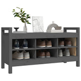 Hall Bench Grey 110x40x60 cm Solid Wood Pine 821791