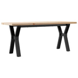 Coffee Table Y-Frame 110x40x45.5 cm Solid Wood Pine and Steel 3282777
