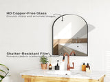 60 x 90cm Arched Home Mirror - Black T3398P330545