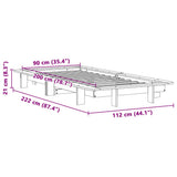 Bed Frame without Mattress Wax Brown 90x200 cm Solid Wood Pine 850670