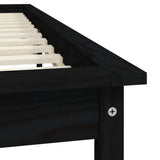 Bed Frame without Mattress Black Super King Size Solid Wood 820560