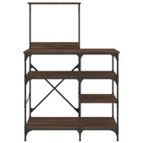 Baker's Rack Brown Oak 90x40x132 cm Engineered Wood and Metal 845420
