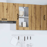 Kitchen Wall Cabinet with Glass Door Porto Artisan Oak 854016