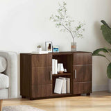 Sideboard with Shelf FLORIN Brown Oak 88.5 x 30.5 x 55.5 cm 880298