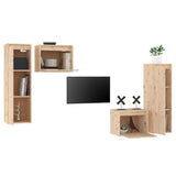 TV Cabinets 4 pcs Solid Wood Pine 3100249