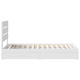 Storage Bed with Headboard White 90 x 190 cm Engineered Wood 3411928