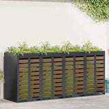 Wheelie Bin Storage for 4 Bins Anthracite 272 x 77.5 x 121.5 cm 3394775