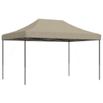 ZNTS Foldable Party Tent Pop-Up Taupe 440x292x315 cm 4004962