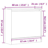 Shoe Cabinet Grey Sonoma 60x21x57 cm Engineered Wood 839887