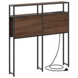 Storage Headboard with Shelf Brown oak 75 cm Engineered wood 859724