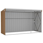 Wall-mounted Garden Shed Brown 118x288x178 cm Galvanised Steel 316228