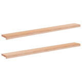Window Sills 2 pcs Natural 140 x 20 x 2 cm Solid Beech Wood 42048141