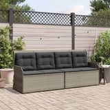 Garden Bench Grey Poly Rattan 3394451