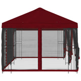6 x 3 m Burgundy Polyester and Steel 190 3376004