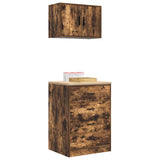 Garage Cabinets 2 pcs Smoked Oak Engineered Wood 3328336