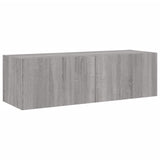 5 Piece TV Wall Cabinets with LED Lights Grey Sonoma 3216865