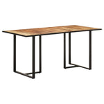 ZNTS Dining Table 160 cm Rough Mango Wood 320693