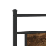 Metal Bed Frame without Mattress Smoked Oak 200x200 cm 3325112
