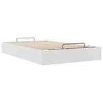 Ottoman Bed Frame without Mattress White Double Faux Leather 3310830