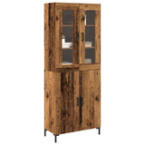 Highboard 2 pcs Old wood 69.5 x 34 x 180 cm Engineered Wood 3334349