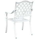 Garden Chair 2 pcs White 56 x 55 x 92.5cm Aluminium 42002376