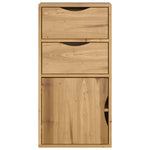 ZNTS Side Cabinet with Drawers ODDA 40x24x79 cm Solid Wood Pine 4103597