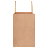 Paper Bags 250 pcs with Handles Brown 26x17x25 cm 4101591