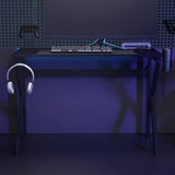 Gaming Desk with K Shape Legs Black 110x60x75 cm 325402