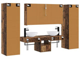 Bathroom Furniture Set 6 pcs Old Wood 100 x 15.5 x 70 cm 3407189