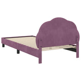 Children's Bed Frame with Headboard Purple 80 x 200 cm Velvet 42010912